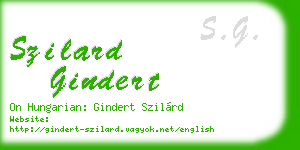 szilard gindert business card