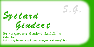 szilard gindert business card